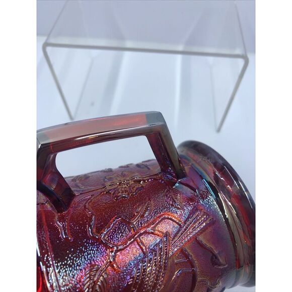 1967  ACGA Carnival Glass Club Souvenir Robin Mug Red MCM - Picture 14 of 14